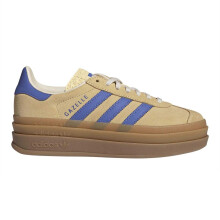 (5.5 UK, Yellow/Lilac) Adidas Childrens/Kids Gazelle Suede Platform Trainers