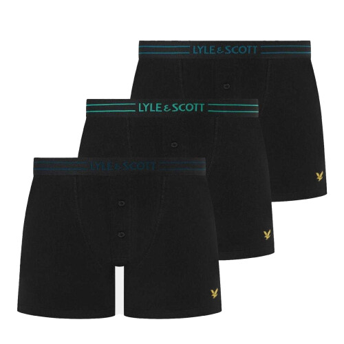 (XL, Black) Lyle & Scott Mens Boxer Shorts (Pack of 3)