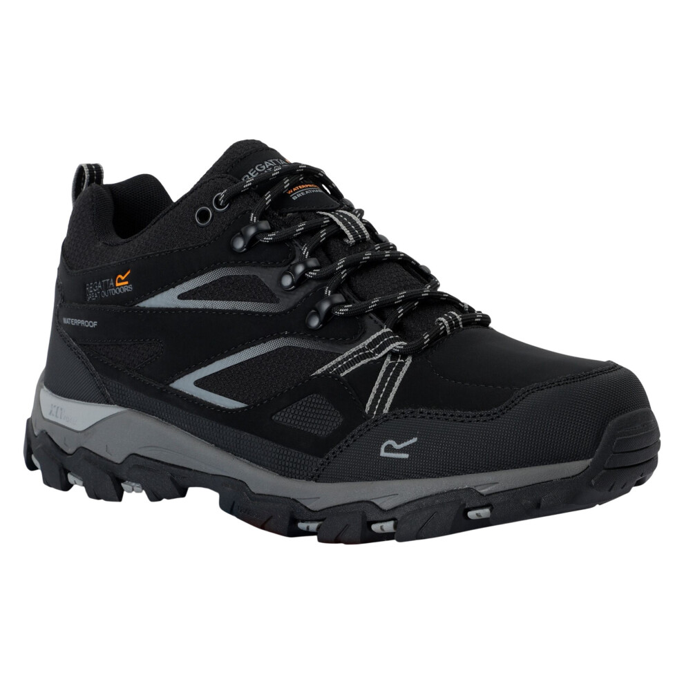 Regatta (10 Uk, Black/Granite) Mens Holcombe 3 Low Walking Boots