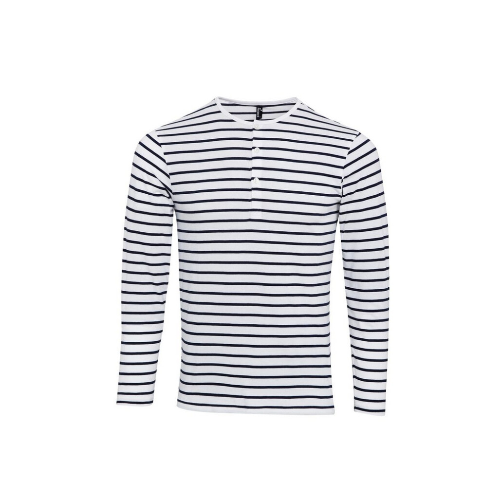 Premier Men's Off-White Long John Roll Sleeve T-Shirt In | Size: 2XL - Image 2