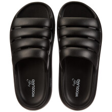 Woodland Herrar Svart Eva Sandal-9 UK (43 Euro) (Osld 6661024)