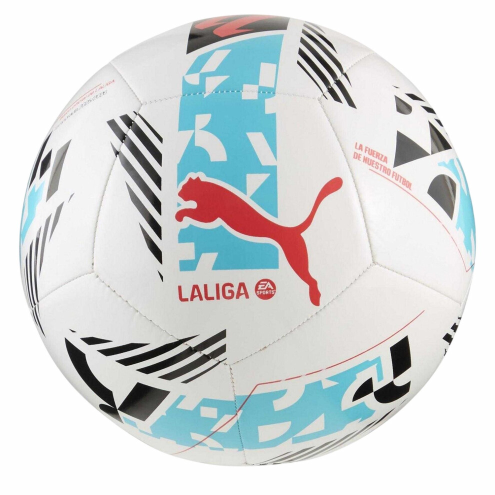 Photos - Football Puma   Unisex Adult Orbita LaLiga 1 Leather Match  (3, White/Blue)