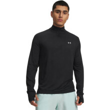 (S, Black/Reflective Black) Under Armour Mens Velociti Quarter Zip Fitted Long-Sleeved Top