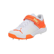 Puma Herren Bowling 22.1 Weiß-Ultra Orange-Fast Yellow Cricket Schuh - 6 UK (10666905)