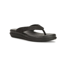 Scholl Women'S Hazel Thong Black Flats - 6 Uk (5736311)
