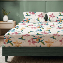 Housse de Couette Imprimée Urban Space Pour Lit Double Avec 2 Taies, Microfibre Coton Glacé, Taille Queen