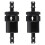 3/8" Billet Inline Fuel Filter 30  Anodized Aluminum Black 2PCS 1