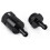 3/8" Billet Inline Fuel Filter 30  Anodized Aluminum Black 2PCS 7
