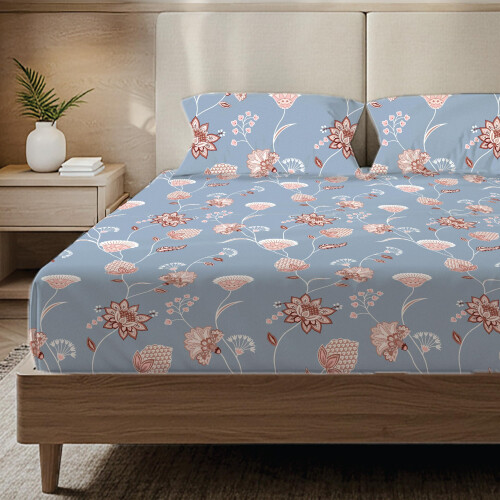 Housse de Lit Imprimée Urban Space Pour Lit Double Avec 2 Taies, Microfibre Glacée Taille Queen