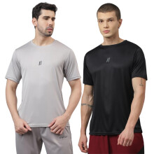 Aticx Magliette Sportive Slim Fit In Poliestere Per Uomo - Collo Rotondo, Quick Dry, Maniche Corte, Stile Moderno