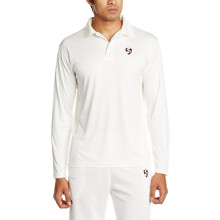Sg Club Full Sleeves Cricket Shirt, Large (White)