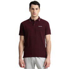 Reebok Herr Maroon Polo T-Shirt | Casual | Essential Cotton Polo | Polo/krage | Regular Fit | Kort ärm | 100% bomull