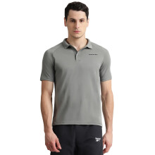 Reebok Herr Pure Grey 5 (Mörkgrå) Polo T-shirt | Träning | Raglan | Regular Fit | Halv ärm | 100% Polyester