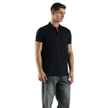 Solid Slim Fit Cotton Polo T-Shirt
