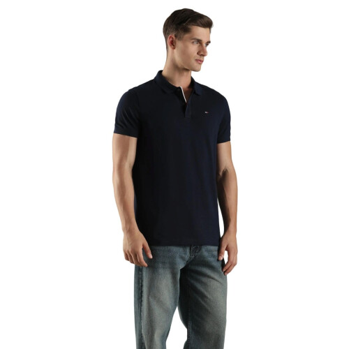 Tommy Hilfiger Solid Slim Fit Cotton Polo T-Shirt