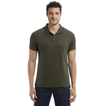 Jockey 3913 Polo T-Shirt Uomo Mezza Manica Cotone Ricco Verde Oliva_L