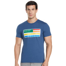 Camiseta Regular Fit de Hombre United Colors Of Benetton (24P3P99J4215I_Multicolor)
