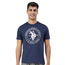 Camiseta de Hombre U.S. Polo Assn. de Algodón Ajuste Cómodo I643 - Pack de 1 (Navy Grande)