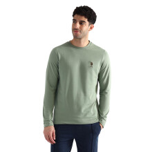 U.S. Polo Assn. Camiseta de Algodón para Hombre de Corte Regular (Oee05-Pl_Aqua Green, 1-2 Años)