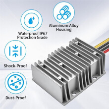36V/48V StepDown to 12V 20A 240W Converter Regulator Voltage Regulator, 12v Converter,Compatible with Cart Forklifts Car