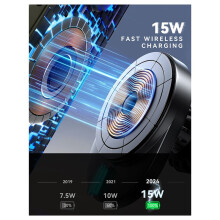 JOYROOM Kabelloses Aufladen der Autotelefonhalterung, Magnetische Auto-Universalhalterung für Lüftungsschlitze, Navigation, Tragbarer Halter