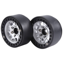 4 StüCk 1,9-Zoll-Metall-Beadlock-Radnabenfelge für 1/10 RC Crawler Car TRX4 Axial SCX10 RedCat Gen8, Silber 14
