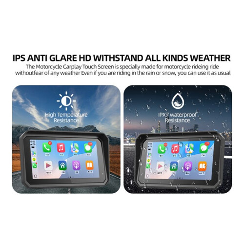 Motorcycle 6 Inch Navigation Screen  Portable Waterproof Screen Wireless Carplay Android Auto MP5 Player 2