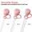 Adjustable Straw Cover Diameter 6mm-10mm,Dishwasher Safe Clear Suction Straw Dust Plug White 2