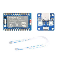Waveshare Placa de Desarrollo de Microcontrolador RP2040-BLE + Placa Adaptadora de Modo Dual BT 5.1 FPC Puerto de 8 Pines Pin GPIO MultifuncióN