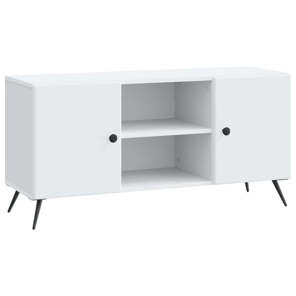 Vidaxl Tv Cabinet White 102 X 34.5 X 50 Cm Engineered Wood