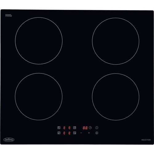 Belling Belling IHT6013 59cm 4 Burners Induction Hob Touch Control Black