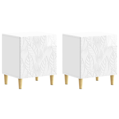 VidaXL vidaXL Bedside Table 2 pcs High Gloss White 43 x 34.5 x 50 cm