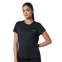 Columbia Dam Svart Omni Freeze Zero Regler Ljus Kortärmad Crew T-shirt, M