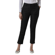 Van Heusen Damer Svart Rutig Formell Slim Fit Byxor
