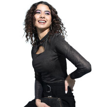 Tokyo Talkies Kvinnor Stilig Svart Solid Top