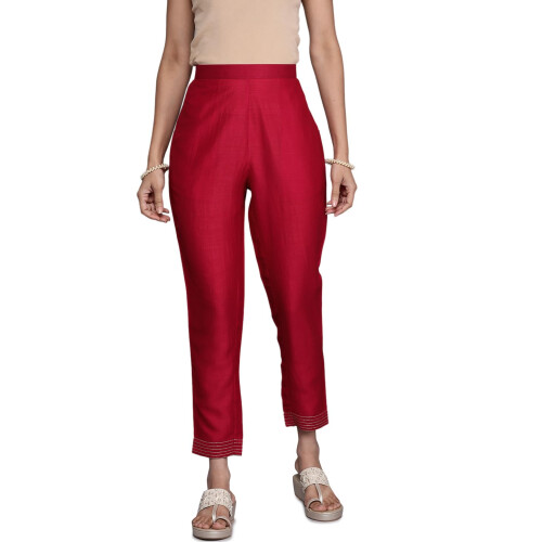 Pantaloni in seta solidi Libas per donna (Pl1311Or-5Xl)