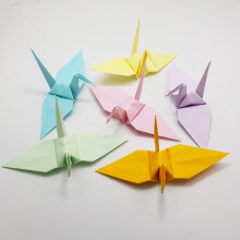 50 Grue Origami Colorate Miscelate Grandi 15 cm per Regalo Matrimonio Giapponese
