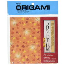 Aitoh Leaves Chiyogami Origami Papper, 40-Pack