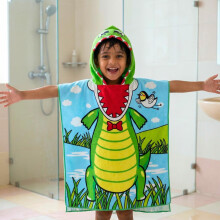Famyo Poncho Toalla con Capucha para Niños 1-7 Años| Toalla Rápido Secado| Envoltura Suave para Playa | 60 X 60Cm