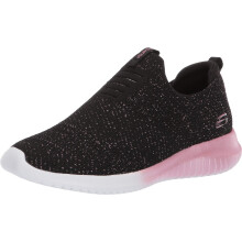 Skechers Girls Ultra Flex-METAMORPHIC Black/Rose Gold Sneaker - 13 UK (81546L)