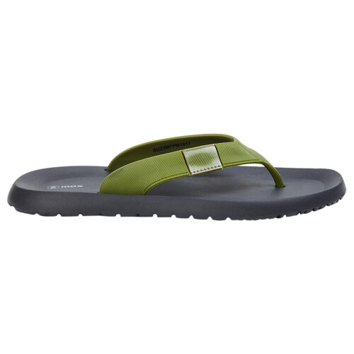 Max Men Infradito V-Strap Rigate, Verde Oliva, 43