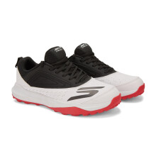 Skechers Scarpe da Cricket Turf Uomo | Superior Comfort e Stabilità | Suola in Gomma (Bianco/Nero/Rosso, UK)