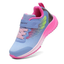 GEERX Joy Zapatillas Niñas Niña Pequeña Deportivas Ligeras para Correr, Azul Polvoriento Rosa Fucsia, 8 Niña