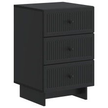 vidaXL Bedside Cabinet Black 43 x 41 x 66.5 cm Engineered Wood