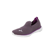 Puma | Softride Pegasi Knit Dam Slip-On Skor | Lila Pop-Vit-Lila Kolgrå | 6Uk