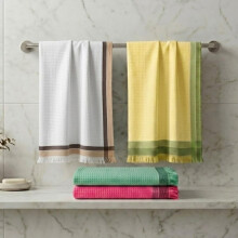 Juego de Toallas de Baño de Algodón Athom Living, Secado Rápido, 75X150 Cm, Pack de 4 - Suaves y Absorbentes