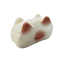Plush Siam Cat Pencil Case, Cute Kitten Pen Pouch for School Kids Gift