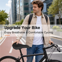 Bike Saddle Cover Silicone Cushion Pad for Mountain, BMX, Folding Bikes Orange Color