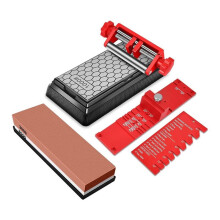 Chisel Sharpening Jig, Wood Honing Guide for Chisels and Planes Angle Gauge From 10 to 45(with 2 Sharpening Stones)