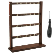 Wood Keychain Display Stand for Vendors, Keychain Display Rack with 24 Hooks for  Shows & Retail Stores,Jewelry